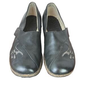 Teva Ventura 6031 Mary Jane Leather Loafer Black Sz 7.5